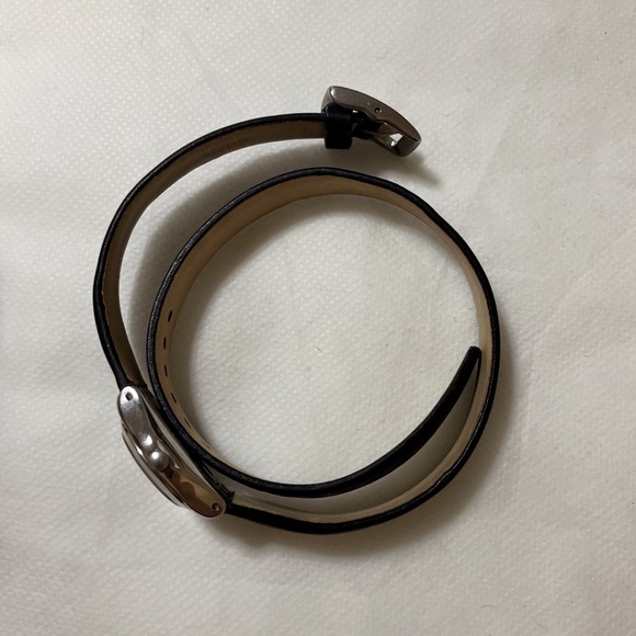 Swatch Irony Wrap Around Black Leather Watch - Picture 5 of 5